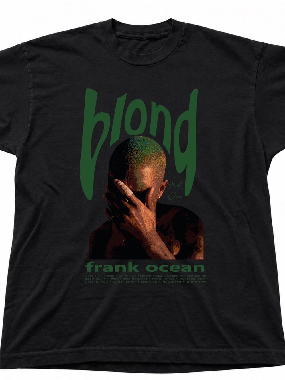 Frank Ocean Blonde Graphic Print Gildan T-shirt BlackTee